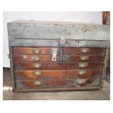 7 Drawer Vintage Machinist Toolbox, 27"x16"x20"
