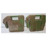 2) 70 lb. John Deere Tractor Weights