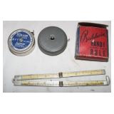 3 Vintage Tape Measures: Lufkin Wizard Junior,