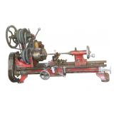 Vintage Hercus 9" precision metal lathe, on stand;