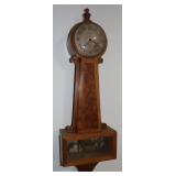 Gilbert 1807 Wall Clock w/ Key, 9.5"x28.5"