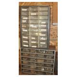 3 Small Parts Bins: 24 Drawer is 12x6x10" &