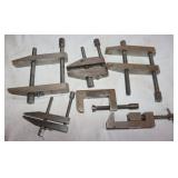 Metal Clamps: 4" Jaw, 5.5" Jaw, 2" C-Clamp