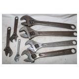 7 Crescent Adjustable Wrenches 4",6",10",12"