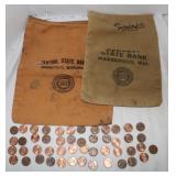 2 Central State Bank Marshfield, WI Coin Bags &