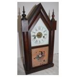Vintage EN Welch Mantel Clock 30 Hour w/ Key &