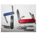 3 Knives: Victorinox, Wenger, Gerber &