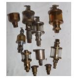Vintage Glass Drip Feed Oilers & Spring Cup