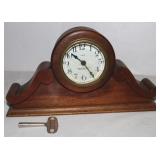 New Haven 8 Day Mantel Clock w/ Key, For Parts,