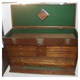 H.Gerstner&Sons 11 Drawer Oak Machinist tool chest