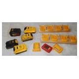 5 Dewalt Batteries, 20V, 11 battery holders