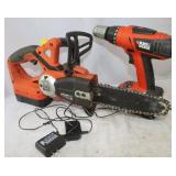 B&Decker drill & chain saw w/ 2 batteries &