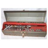 Sears Craftsman Tool Box w/ 3/8" & 1/2" Sockets;