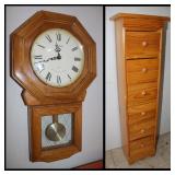 Westminster Chime Clock & 6 Drawer Tower Stand: