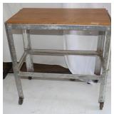 Metal Frame Rolling Cart 30"x16.5"x31"