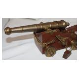 Miniature Brass Cannon 8.5"x3.5"