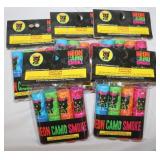 5) 4 pc. Neon Camo Smoke Sticks