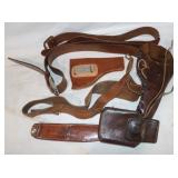 Ammo Belt, 2 Belts, Ka-Bar Sheath, Gun Holster