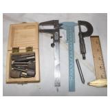 3 Calipers. 1 Micrometer & Bits