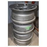 4) 17" Steel Rims 8x6.5