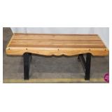 Butcher Block Wood Bench 42.5"x16"x16"