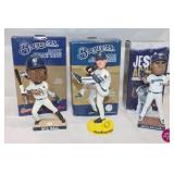 3 Milwaukee Brewers Bobbleheads