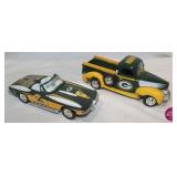 2 Fleer Green Bay Packers 1:24 Die-Cast Vehicles: