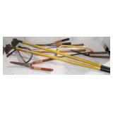 Bow Saw, Hedge Shears, Hoe, And Edger