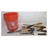 Fiskars And Ace Hedge Shears w/ 5-Gallon Bucket