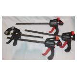 4 Tool Shop Quick-Grip Bar Clamps 6" & 12"