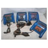 4 Milwaukee M18 Battery Chargers