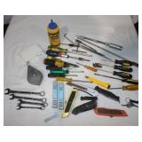 Screwdrivers, Knives, Wrenches, Chalk Line,...
