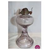 Vintage Eagle  Light Purple Glass Oil Lamp