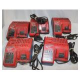 5 Milwaukee M12 M18 Battery Chargers