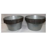 Galvanized 15" Round 9" Tall Metal Buckets