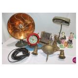 Vintage As-Is lighting, Heat lamp Clock, & Decor: