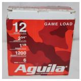 25 Rds. Aguila 12 Gauge Game Load Shot Shells;