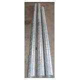 2) 120" & 1) 105" Galvanized Spiral Duct Pipes