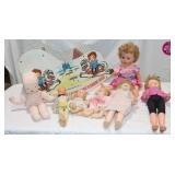 Vintage Raggedy Ann Rocking Horse w/ Dolls