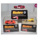 3 Vintage Hot Wheels Sizzlers Electric Cars