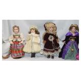 4 Geppeddo Porcelain Dolls Set