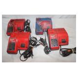 4 Milwaukee M12 M18 Battery Chargers