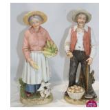 Vintage Homco Farmer and Wife Figures