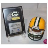 Riddell Packers Mini Helmet & Plaque