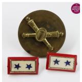 Vintage US Army Artillery Insignia & Rank Bars