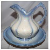 Carnival Blue and White Pitcher And Basin