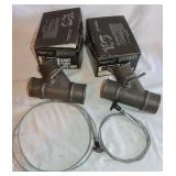 2 Warshawsky & Co Cast Iron Exhaust Cut-Outs