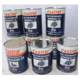 9 Castrol Snowmobile Oil Cans