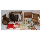Vintage Recipe Books & Wooden Boxes