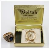 10K Jostens Class Ring & 14K Ring: